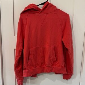 Athleta Vibrant Red Hoodie Open Back. Size small